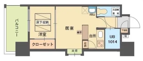 福岡県福岡市中央区那の川2丁目【マンション】の間取り