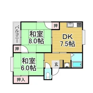 福岡県春日市天神山7丁目【アパート】の間取り