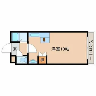 オリエンタル朝日ヶ丘【203号室】の間取り