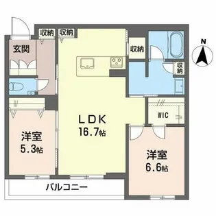 アルフラット オリーブ【2階】の間取り