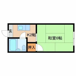 ヤングハイツ10【205号室】の間取り