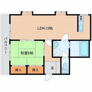 安部山公園センチュリー21弐番館【405号室】の間取り