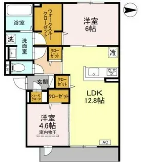 シエル・クレール【102号室】の間取り