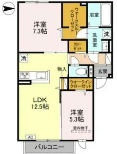 シエル・クレール【1階】の間取り
