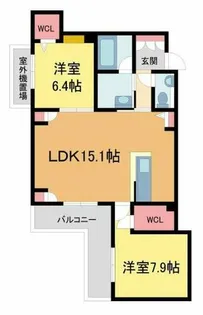 ベル エ ロンプラージュ【202号室】の間取り