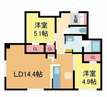 シャーメゾンガーデンズ大原町【103号室】の間取り