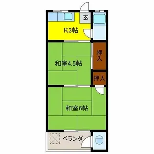 吉田荘【11号室】の間取り