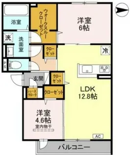 シエル・クレール【202号室】の間取り