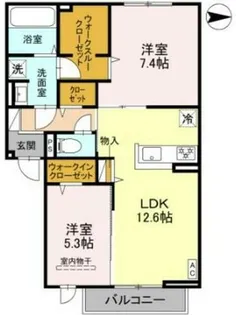 シエル・クレール【205号室】の間取り
