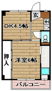 ビレッジハウス服部4号棟【402号室】の間取り