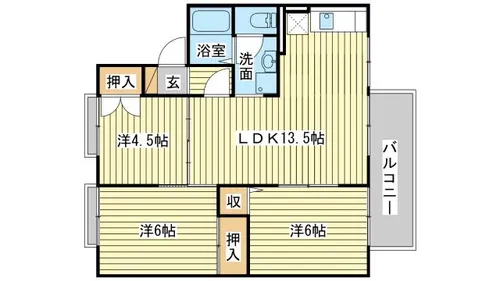クレスト安室【202号室】の間取り