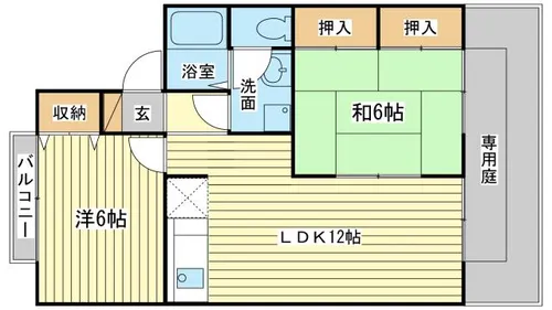 セジュール清水【1階】の間取り