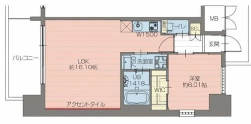 プレジオ梅田【2階】の間取り