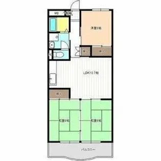 アーバンハイツ【0402号室】の間取り