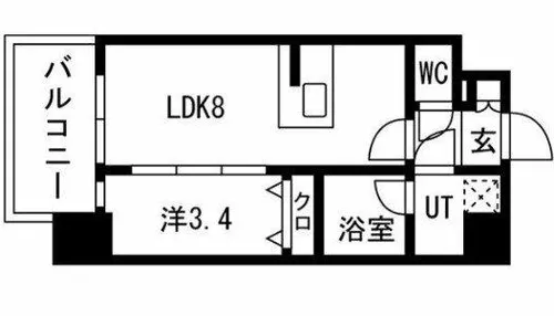 エスリードレジデンス大阪福島シティスクエア【2階】の間取り