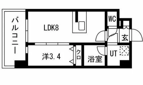 エスリードレジデンス大阪福島シティスクエア【8階】の間取り