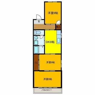 丸八ビル【5A号室】の間取り