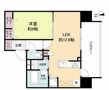 ブランシエスタ都島通【3階】の間取り
