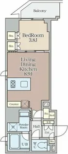 クレストコート堂島【3階】の間取り