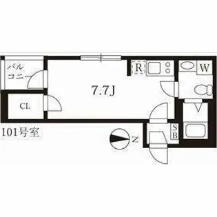 カーサルピナスティーアール【1階】の間取り