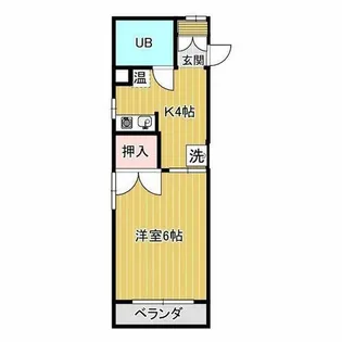 小澤マンション【406号室】の間取り