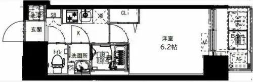 Alivis福島海老江【11階】の間取り