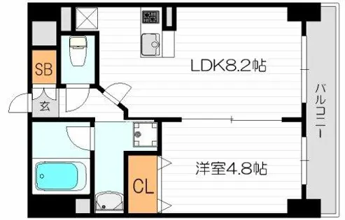 CITY SPIRE十三東【8階】の間取り