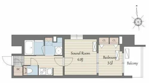 S-RESIDENCE天満橋ar【12階】の間取り