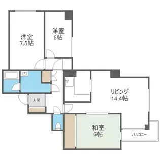 裏参道パークマンション【11階】の間取り