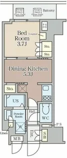 クレストコート堂島【12階】の間取り