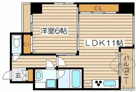 K-CRAFT UMEDA161【2階】の間取り