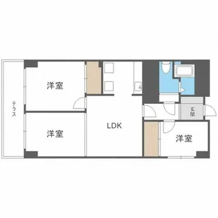 ハイマート真駒内【1階】の間取り