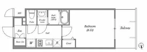 アドバンス大阪ビヤン【7階】の間取り
