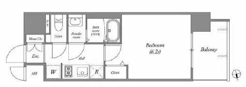 アドバンス大阪ビヤン【9階】の間取り