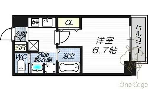 SK南森町【9階】の間取り