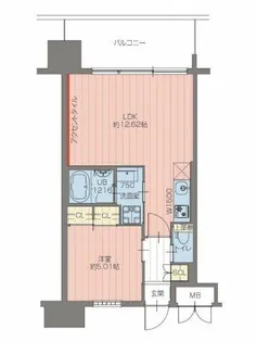 プレジオ三国EURO【13階】の間取り