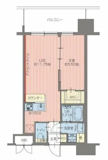 プレジオ三国EURO【13階】の間取り