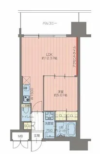 プレジオ三国EURO【7階】の間取り