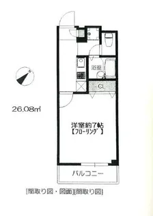 アンプルールフェール和白【1階】の間取り