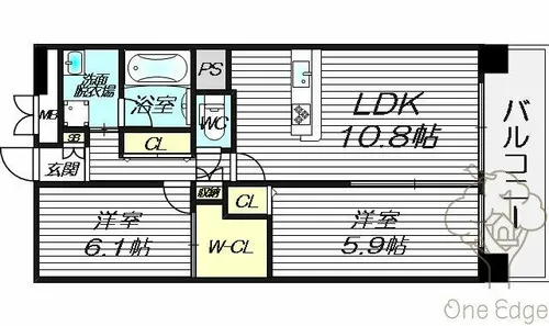ベリー海老江【8階】の間取り