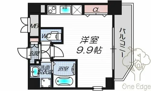クレグラン北梅田【4階】の間取り