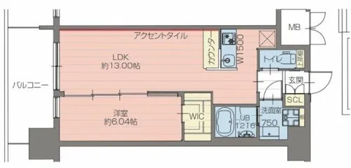 プレジオ梅田【9階】の間取り