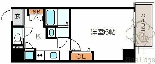 レジュールアッシュ梅田AXIA【8階】の間取り