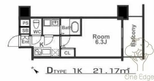エスリード新北野グランリンク【9階】の間取り