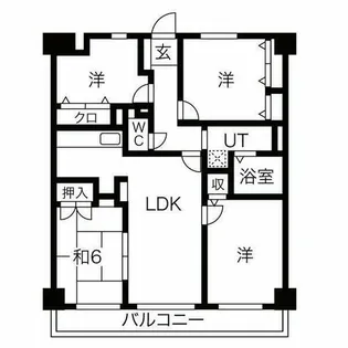 グランドハイリス本山【1階】の間取り