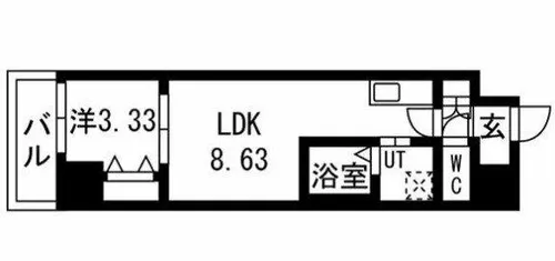 アーバンパーク新大阪【8階】の間取り