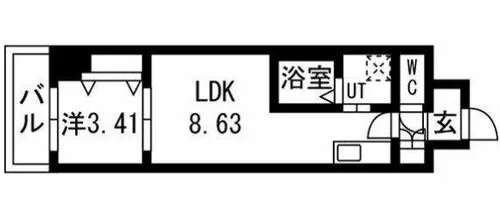アーバンパーク新大阪【7階】の間取り