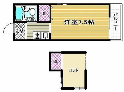 エコーフラット【205号室】の間取り