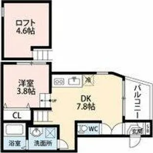 ディアコート日比野【1階】の間取り