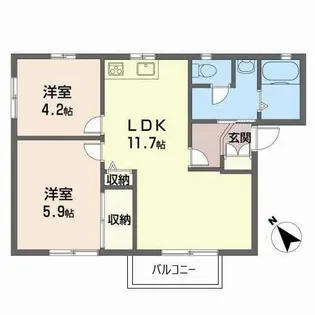 フレグランスアガ【0203号室】の間取り